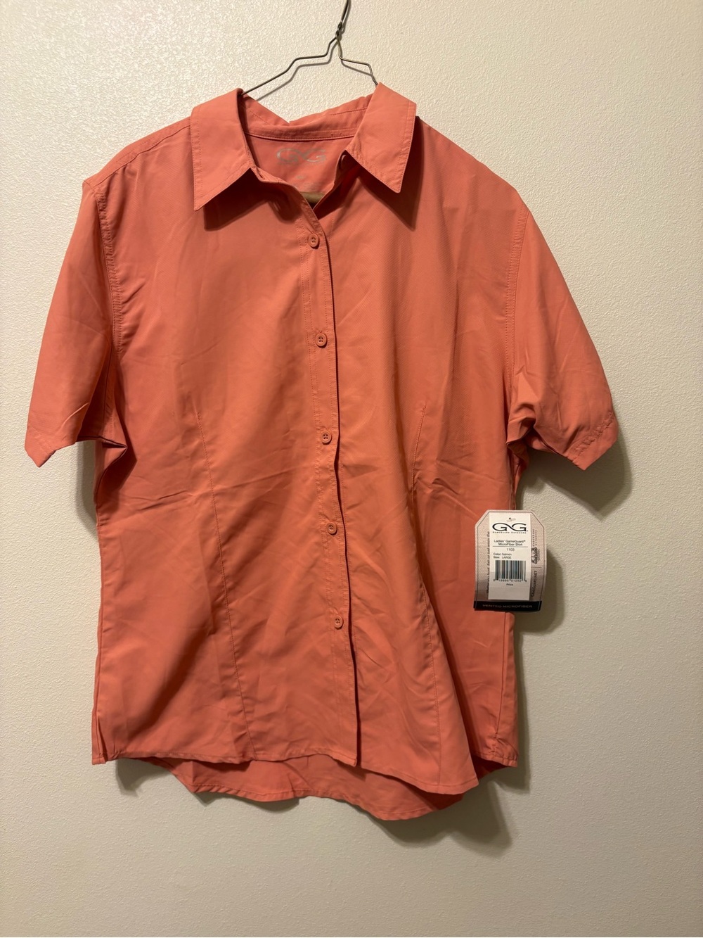 Gameguard outdoorsCoral Short-Sleeve Button-Up Shirt for women